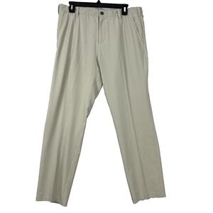 Adidas‎ Golf Pants Men's 34x30 Beige Stretch Logo Lightweight Moisture Wicking